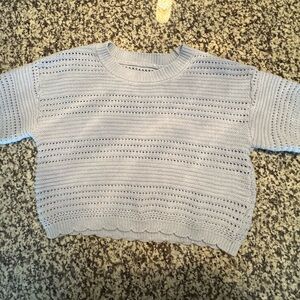 Tens Gray Knit Sweater Crop Top